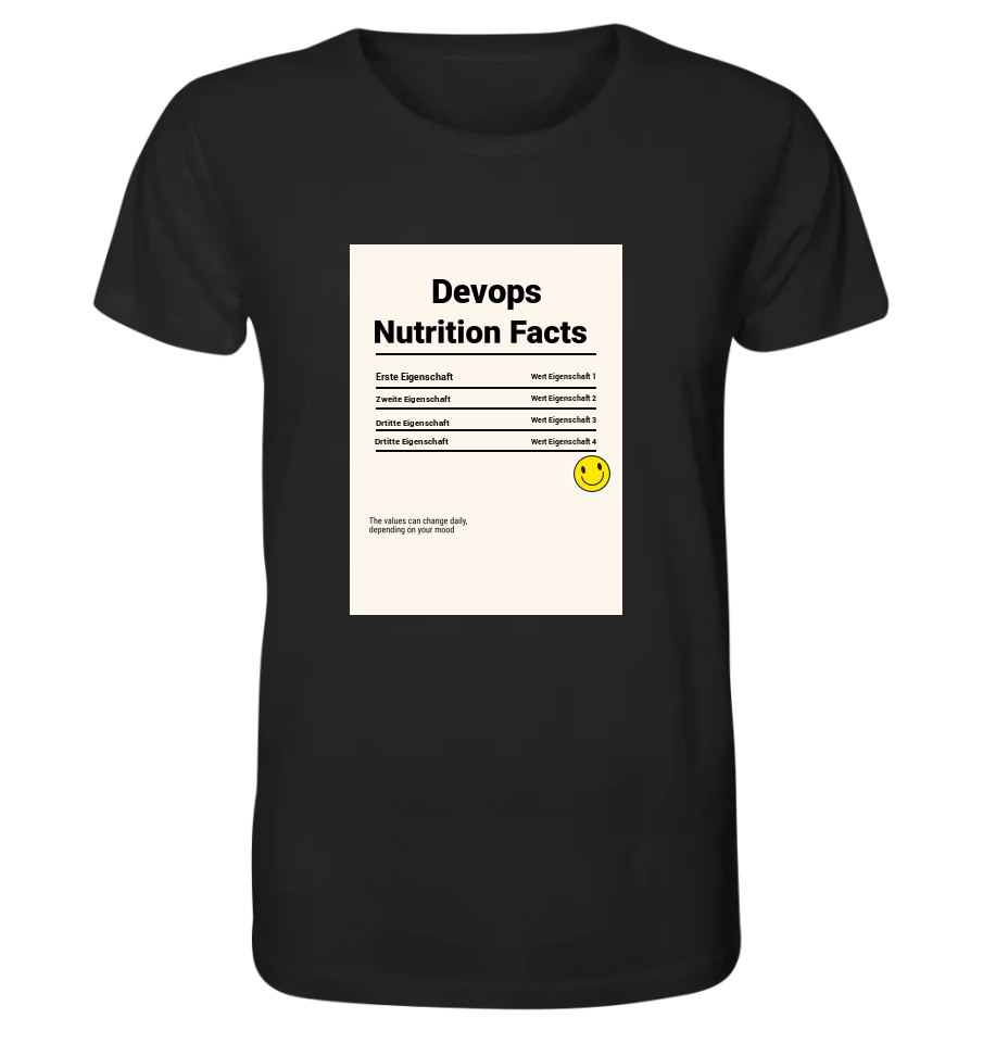 Nutrition Facts - Organic Shirt Statement Maker Shirt Organic Shirt statementmaker True Statement