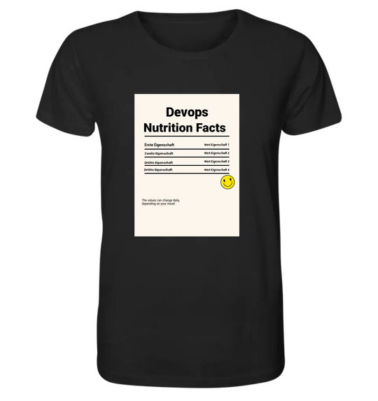 Nutrition Facts - Organic Shirt Statement Maker Shirt Organic Shirt statementmaker True Statement