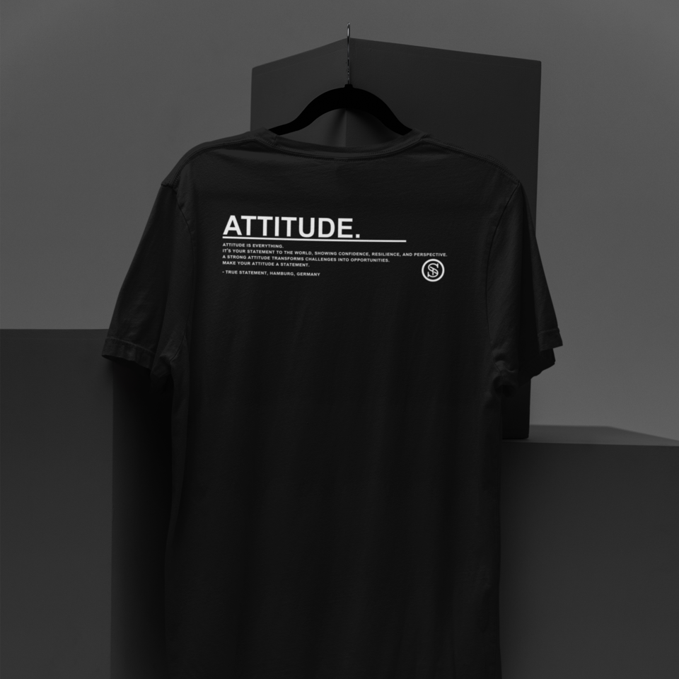 Attitude Statement Herren - Heavy Oversized Organic Shirt Black Herren Heavy Oversized Shirt Heavy Oversized Organic Shirt True Statement