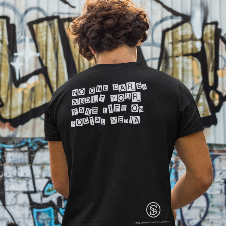 Fake Social Media I Herren - Organic Shirt Black Herren Shirt Organic Shirt True Statement