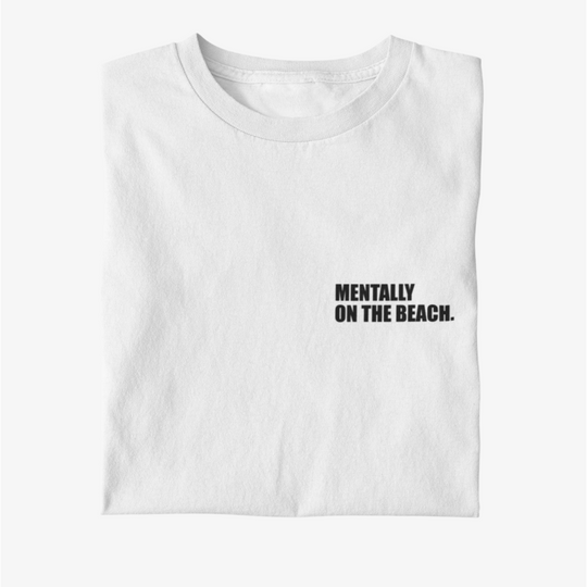 Mentally on the Beach Herren - Organic Shirt White Herren Shirt Organic Shirt True Statement