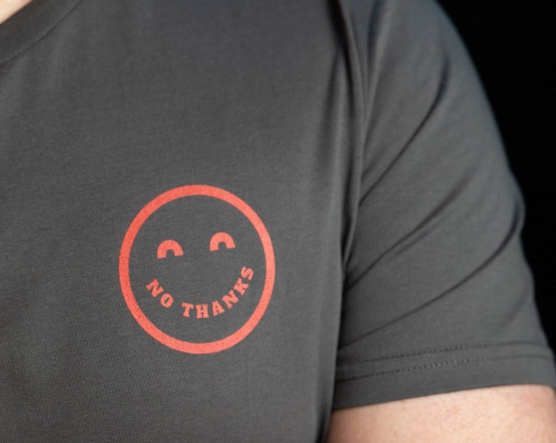 No Thanks Smiley Herren - Organic Shirt Herren Shirt Organic Shirt True Statement