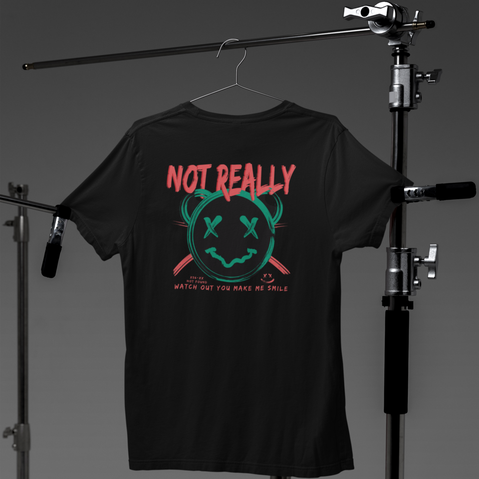 Not Really Herren - Organic Shirt Black Herren Shirt Organic Shirt True Statement