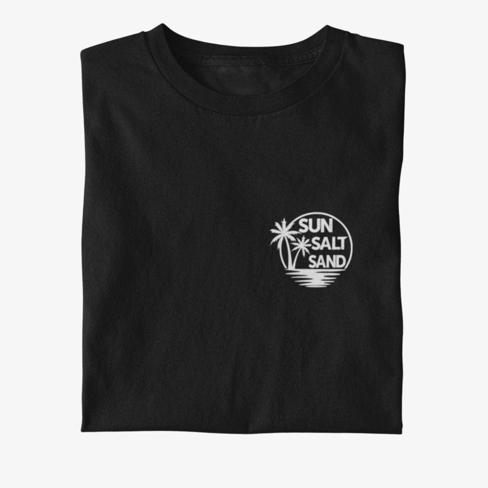 Sun Salt Sand Sommer Brust Logo Herren - Organic Shirt Black Herren Shirt Organic Shirt True Statement