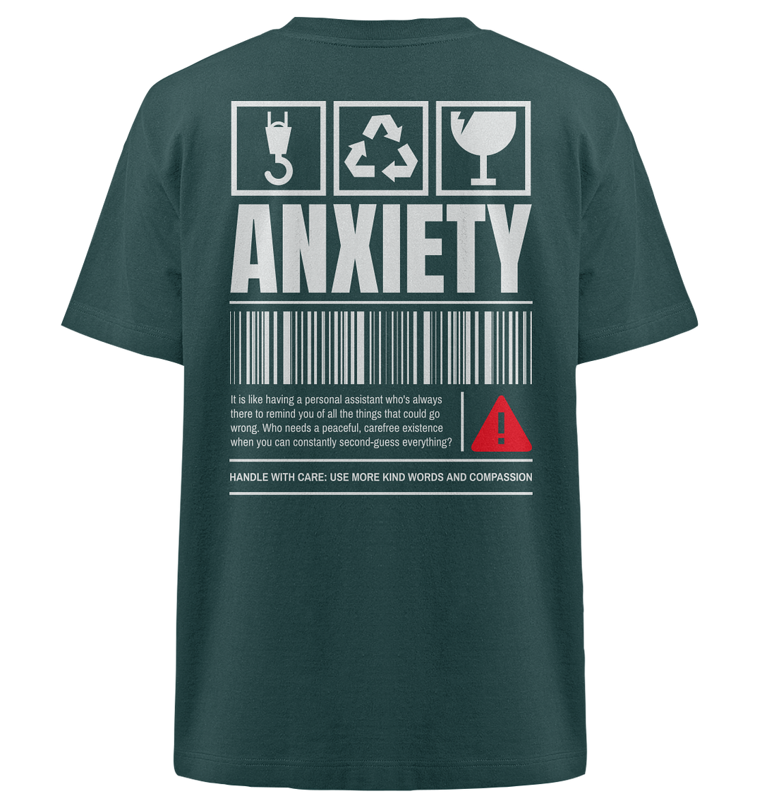 Barcode Anxiety Herren - Heavy Oversized Organic Shirt Glazed Green Herren Heavy Oversized Shirt Heavy Oversized Organic Shirt True Statement