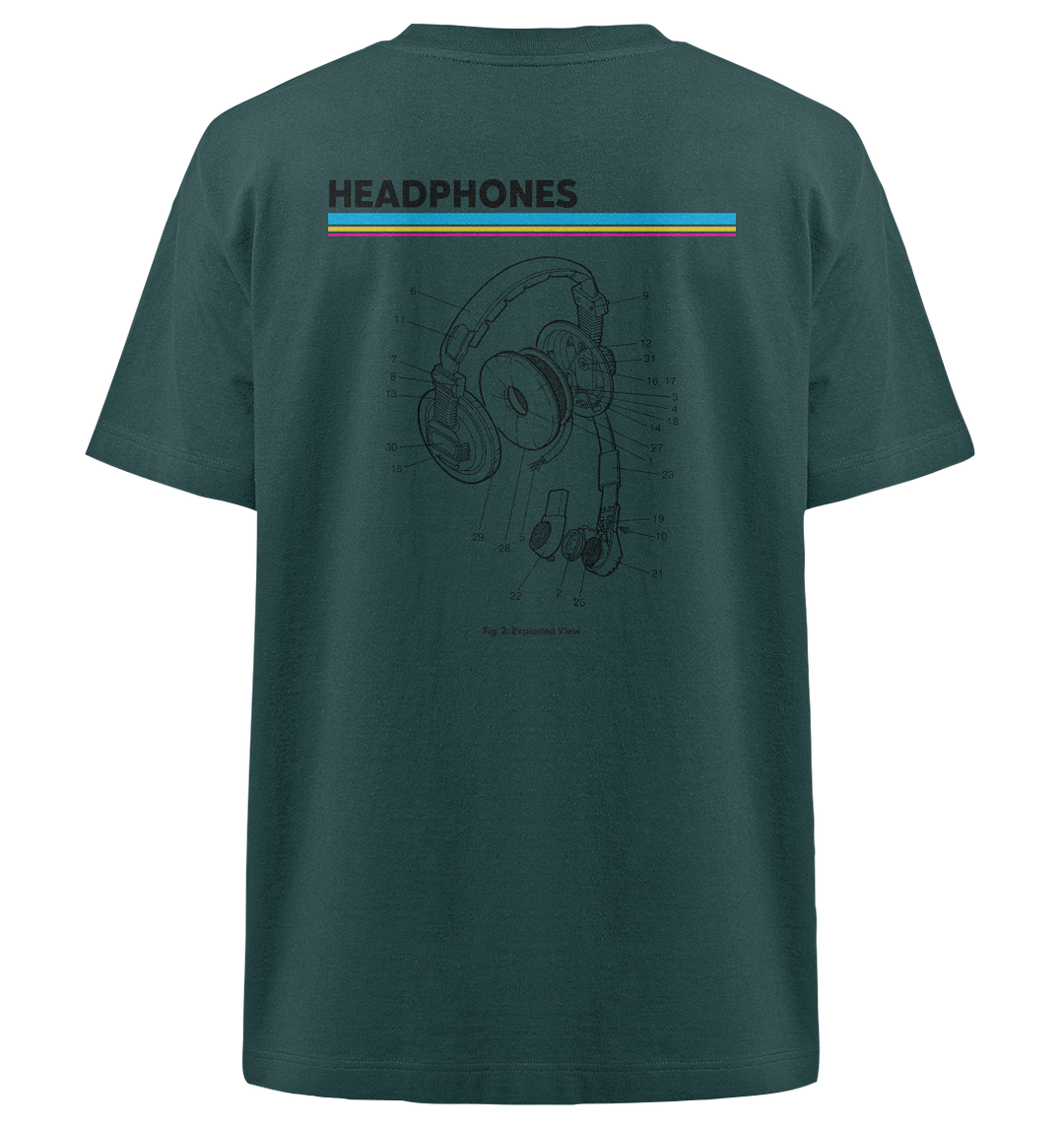 Headphones Herren - Heavy Oversized Organic Shirt Glazed Green Herren Heavy Oversized Shirt Heavy Oversized Organic Shirt True Statement