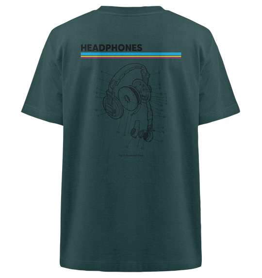 Headphones Herren - Heavy Oversized Organic Shirt Glazed Green Herren Heavy Oversized Shirt Heavy Oversized Organic Shirt True Statement