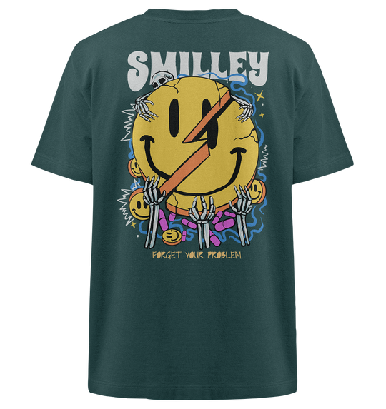 Smiley Skull Herren - Heavy Oversized Organic Shirt Glazed Green Herren Heavy Oversized Shirt Heavy Oversized Organic Shirt True Statement