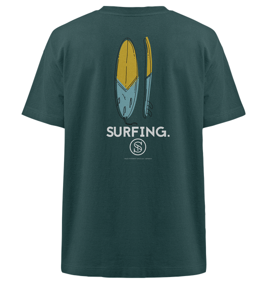Surfing Sommer 24 Herren - Heavy Oversized Organic Shirt Glazed Green Herren Heavy Oversized Shirt Heavy Oversized Organic Shirt True Statement