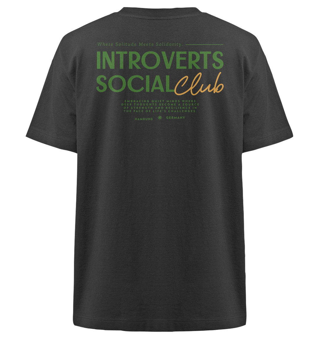 Introverts Club Hamburg, Germany Herren - Heavy Oversized Organic Shirt Black Herren Heavy Oversized Shirt Heavy Oversized Organic Shirt True Statement