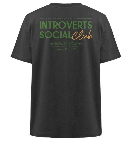 Introverts Club Hamburg, Germany Herren - Heavy Oversized Organic Shirt Black Herren Heavy Oversized Shirt Heavy Oversized Organic Shirt True Statement