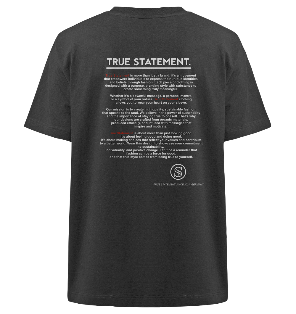 True Statement Zitat Herren - Heavy Oversized Organic Shirt Black Herren Heavy Oversized Shirt Heavy Oversized Organic Shirt True Statement