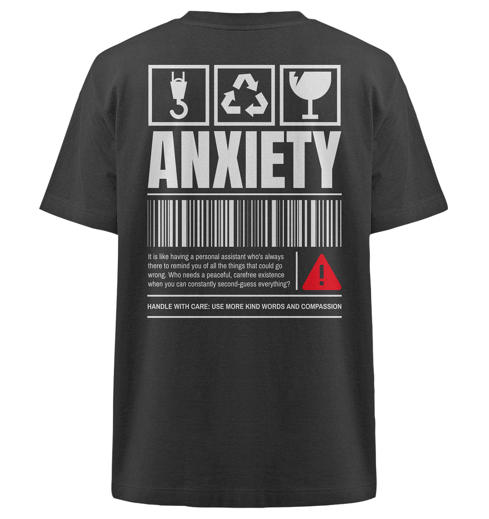 Barcode Anxiety Herren - Heavy Oversized Organic Shirt Black Herren Heavy Oversized Shirt Heavy Oversized Organic Shirt True Statement