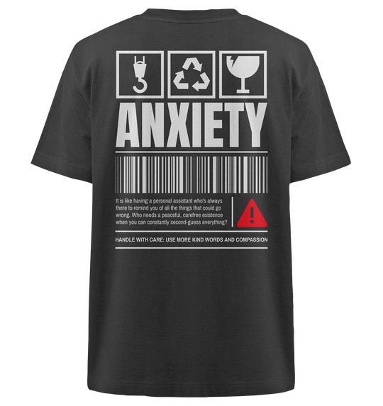 Barcode Anxiety Herren - Heavy Oversized Organic Shirt Black Herren Heavy Oversized Shirt Heavy Oversized Organic Shirt True Statement