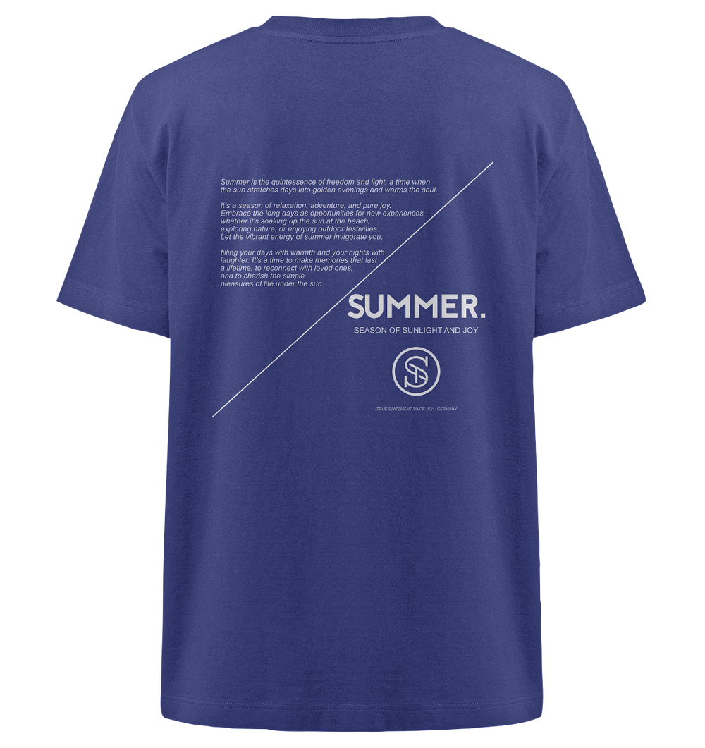 Summer Sommer 24 Herren - Heavy Oversized Organic Shirt Worker Blue Herren Heavy Oversized Shirt Heavy Oversized Organic Shirt True Statement