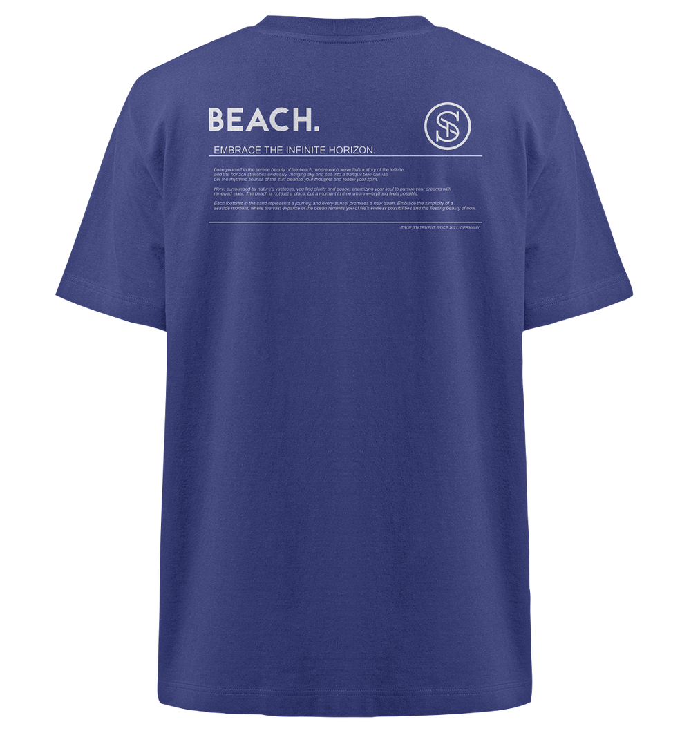 Beach Sommer 24 Herren - Heavy Oversized Organic Shirt Worker Blue Herren Heavy Oversized Shirt Heavy Oversized Organic Shirt True Statement