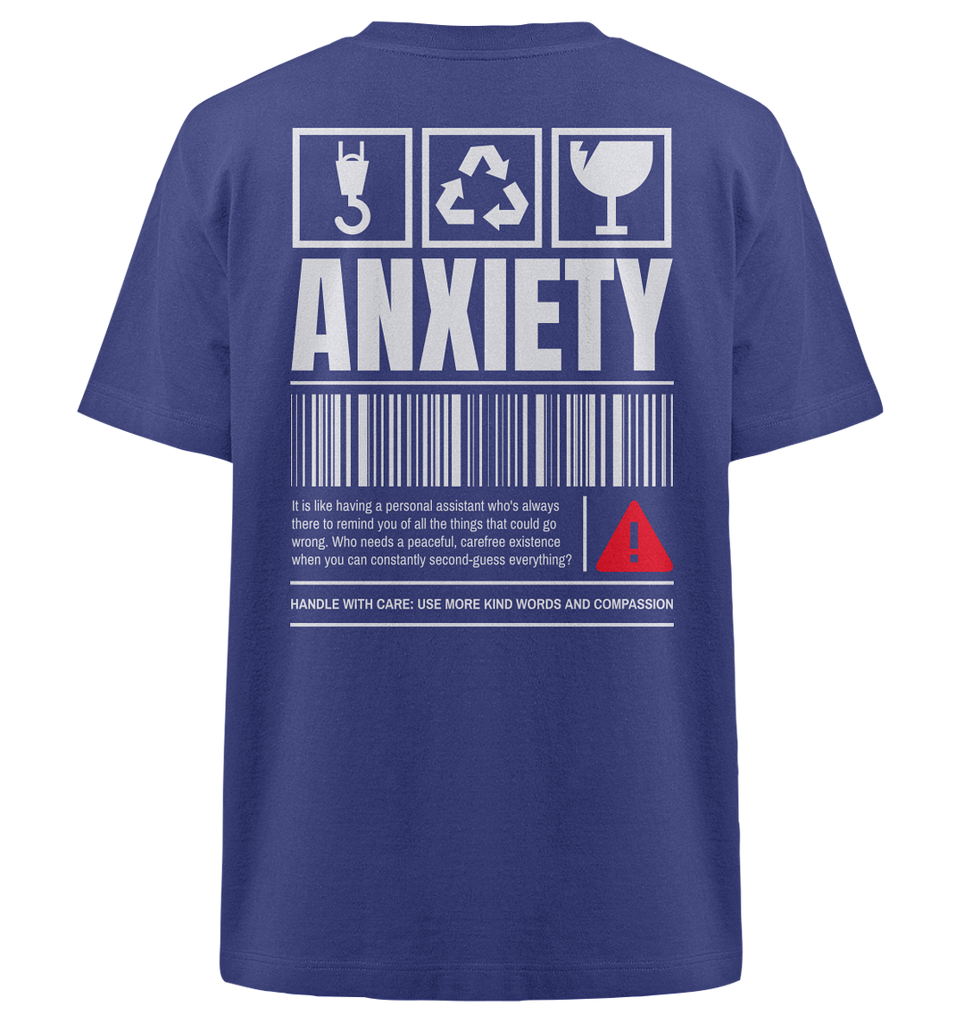 Barcode Anxiety Herren - Heavy Oversized Organic Shirt Worker Blue Herren Heavy Oversized Shirt Heavy Oversized Organic Shirt True Statement