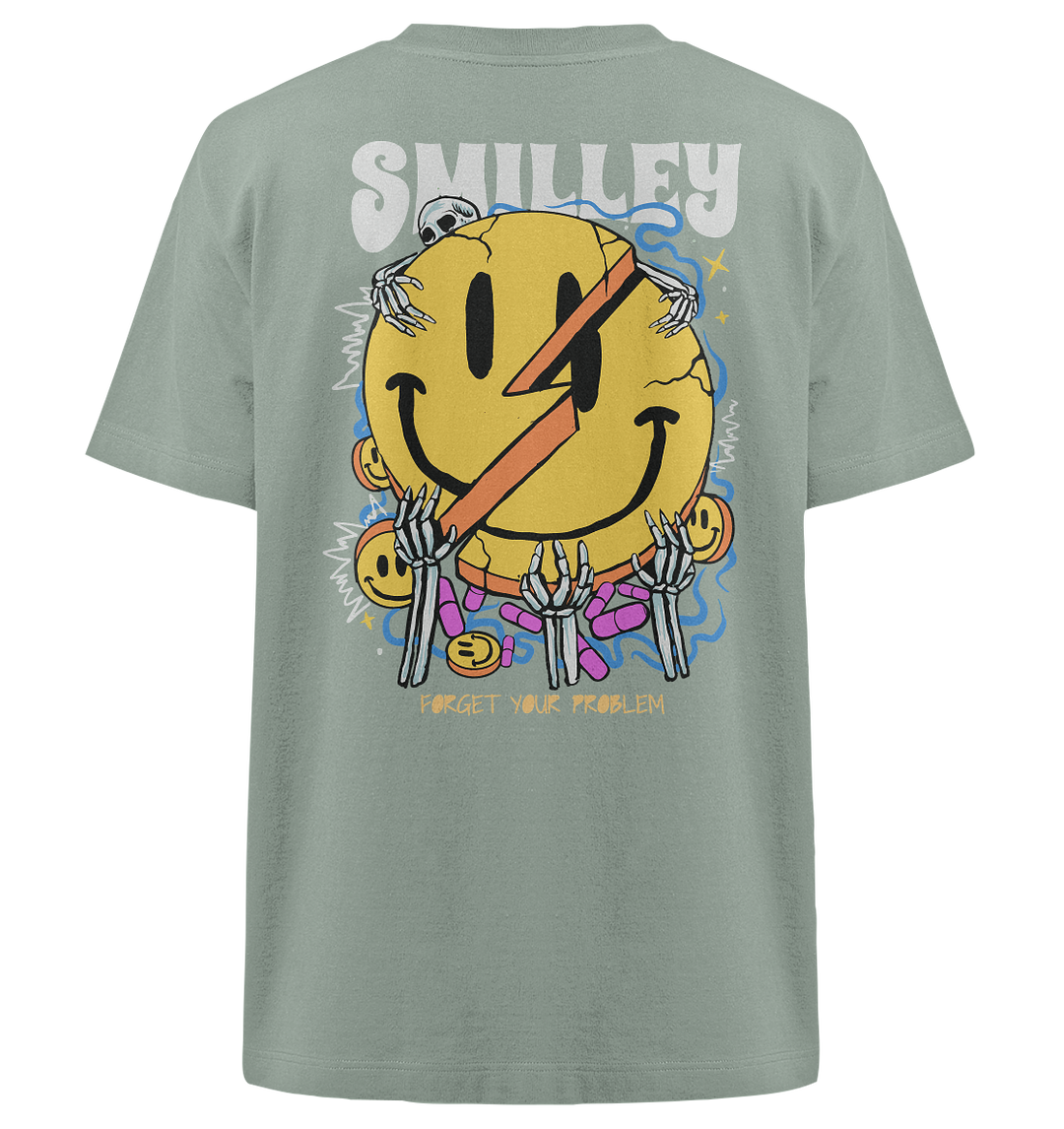 Smiley Skull Herren - Heavy Oversized Organic Shirt Aloe Herren Heavy Oversized Shirt Heavy Oversized Organic Shirt True Statement