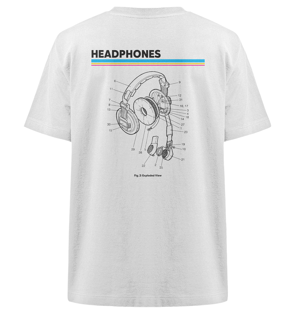 Headphones Herren - Heavy Oversized Organic Shirt White Herren Heavy Oversized Shirt Heavy Oversized Organic Shirt True Statement