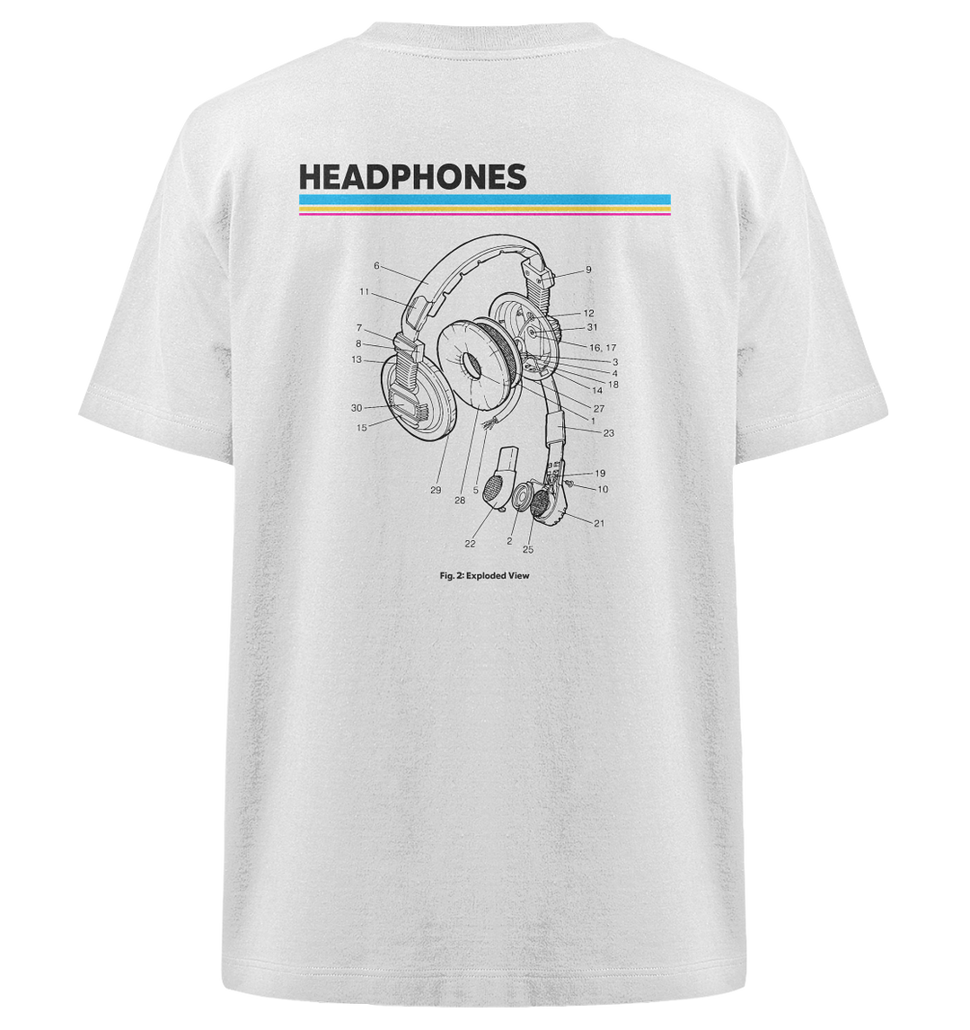 Headphones Herren - Heavy Oversized Organic Shirt White Herren Heavy Oversized Shirt Heavy Oversized Organic Shirt True Statement