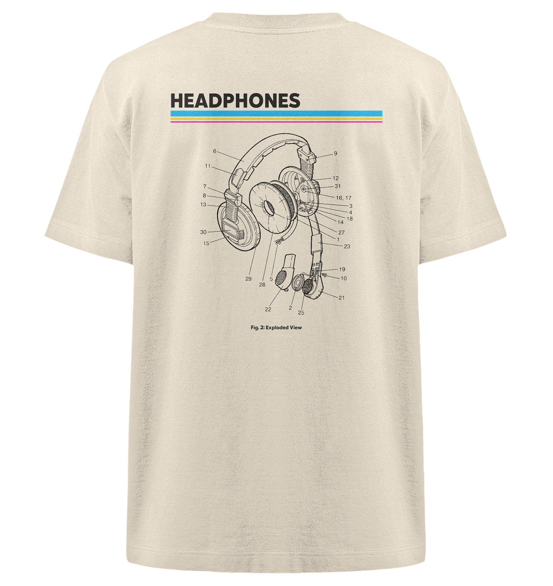 Headphones Herren - Heavy Oversized Organic Shirt Natural Raw Herren Heavy Oversized Shirt Heavy Oversized Organic Shirt True Statement