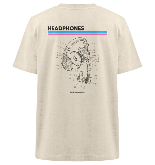 Headphones Herren - Heavy Oversized Organic Shirt Natural Raw Herren Heavy Oversized Shirt Heavy Oversized Organic Shirt True Statement