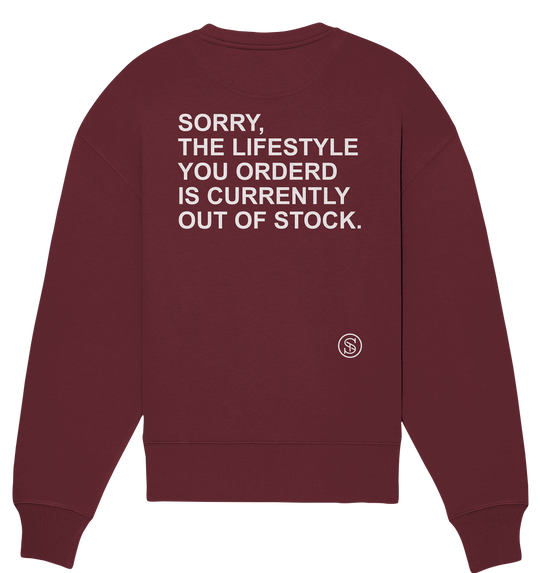 Lifestyle Statement Herren - Organic Oversize Sweatshirt Burgundy Herren Oversized Sweatshirts Organic Oversize Sweatshirt True Statement