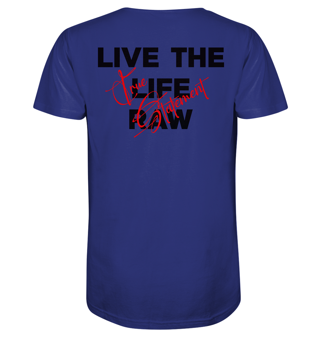 Life Raw Statement Herren - Organic Shirt Worker Blue Herren Shirt Organic Shirt True Statement