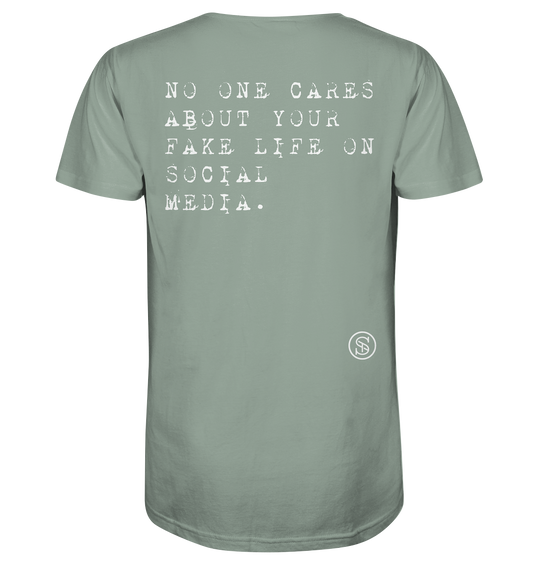 Fake Life Social Media Retro Statement Herren - Organic Shirt Aloe Herren Shirt Organic Shirt True Statement