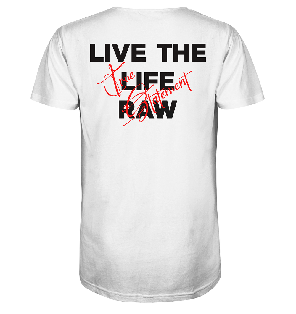 Life Raw Statement Herren - Organic Shirt White Herren Shirt Organic Shirt True Statement