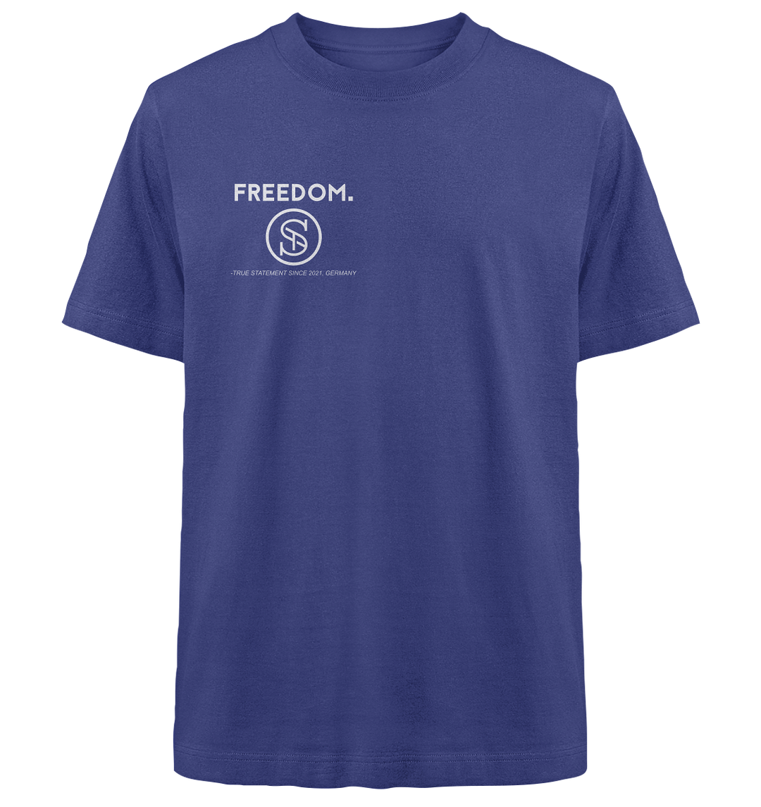 Freedom / Freiheit Sommer 24 Herren - Heavy Oversized Organic Shirt Worker Blue Herren Heavy Oversized Shirt Heavy Oversized Organic Shirt True Statement