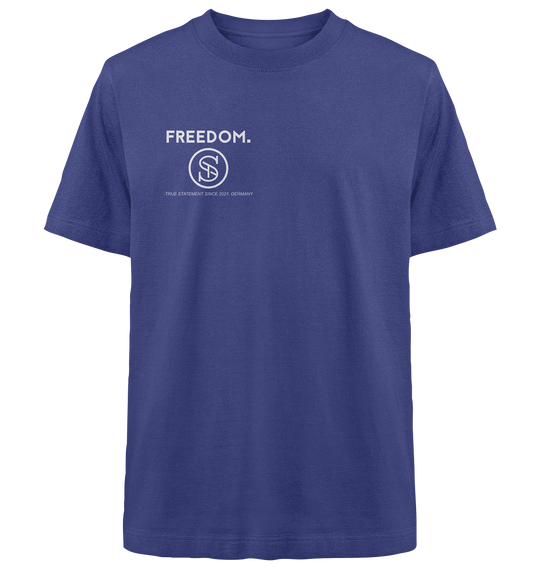 Freedom / Freiheit Sommer 24 Herren - Heavy Oversized Organic Shirt Worker Blue Herren Heavy Oversized Shirt Heavy Oversized Organic Shirt True Statement