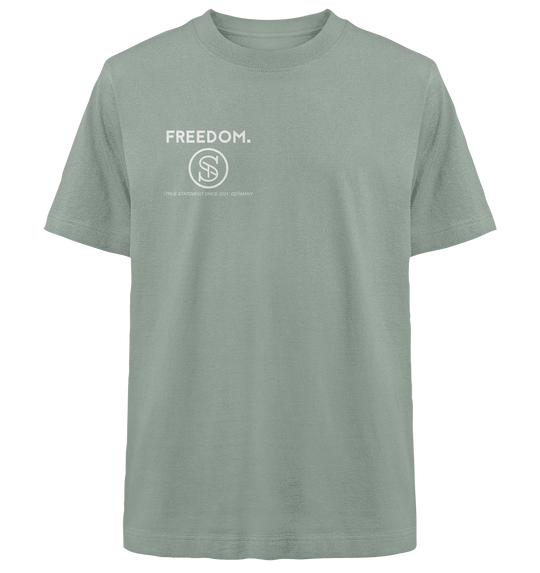 Freedom / Freiheit Sommer 24 Herren - Heavy Oversized Organic Shirt Aloe Herren Heavy Oversized Shirt Heavy Oversized Organic Shirt True Statement