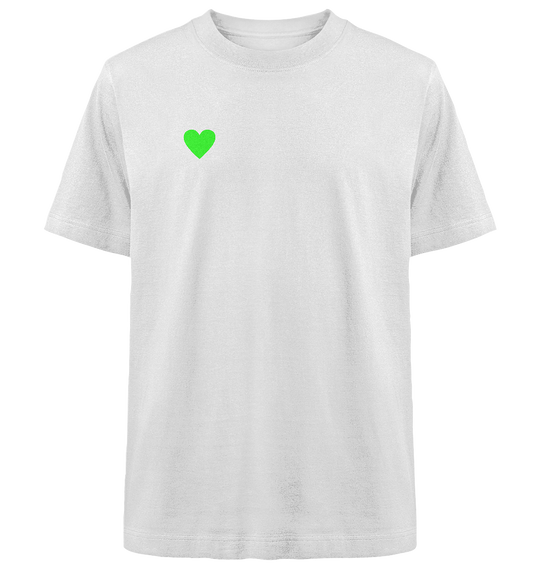 Green Heart Herren - Heavy Oversized Organic Shirt White Herren Heavy Oversized Shirt Heavy Oversized Organic Shirt True Statement