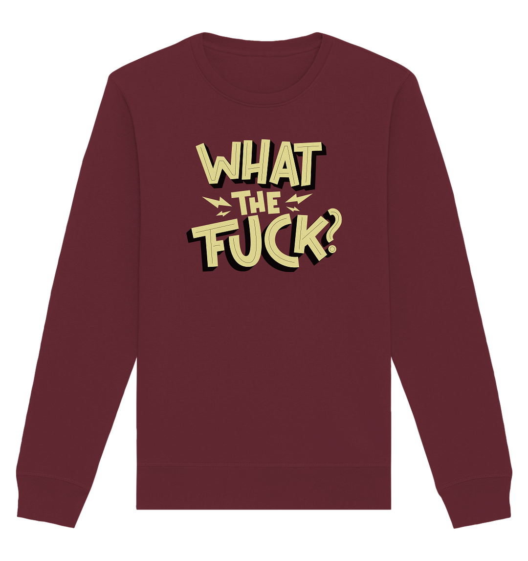 What the Fuck? Statement Herren - Organic Sweatshirt Burgundy Sweatshirts Organic Basic Unisex Sweatshirt True Statement