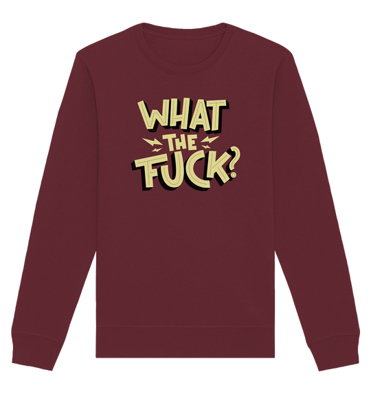 What the Fuck? Statement Herren - Organic Sweatshirt Burgundy Sweatshirts Organic Basic Unisex Sweatshirt True Statement