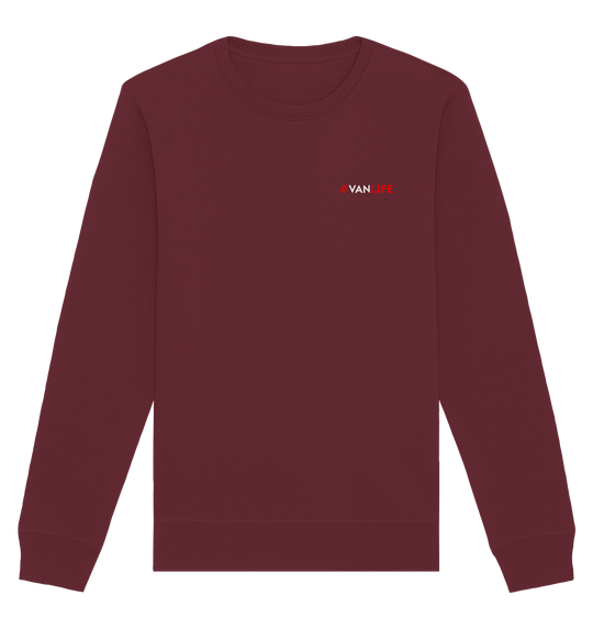 #VanLife (Print) Herren - Organic Sweatshirt Burgundy Sweatshirts Organic Basic Unisex Sweatshirt