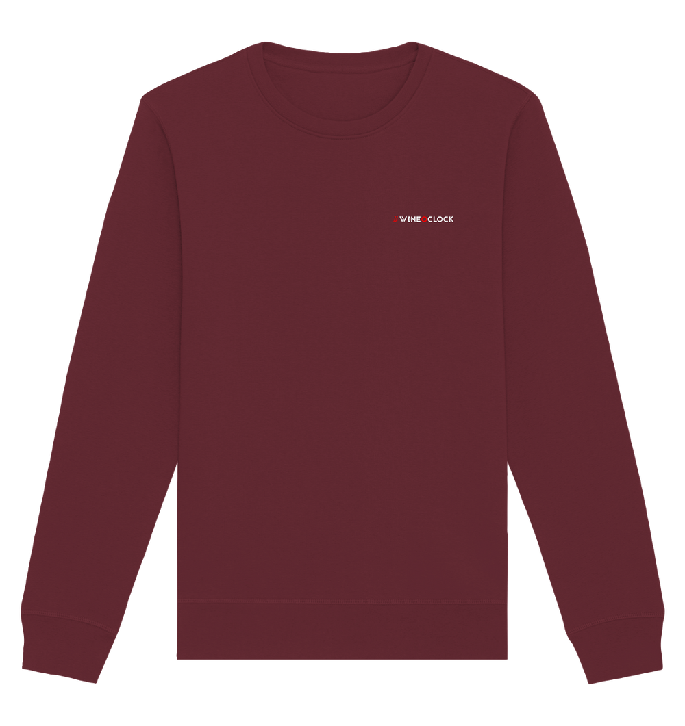 #WineOClock (Print) - Organic Basic Unisex Sweatshirt Burgundy Sweatshirts Organic Basic Unisex Sweatshirt