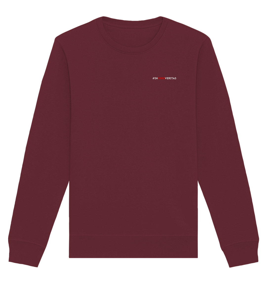 InVinoVeritas (Print) Herren - Organic Sweatshirt Burgundy Sweatshirts Organic Basic Unisex Sweatshirt True Statement