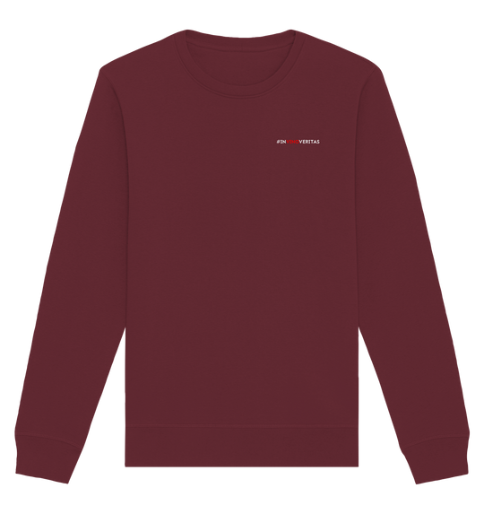 InVinoVeritas (Print) Herren - Organic Sweatshirt Burgundy Sweatshirts Organic Basic Unisex Sweatshirt True Statement