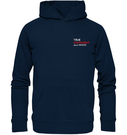 Average Herren - Organic Hoodie French Navy Hoodies Organic Hoodie True Statement