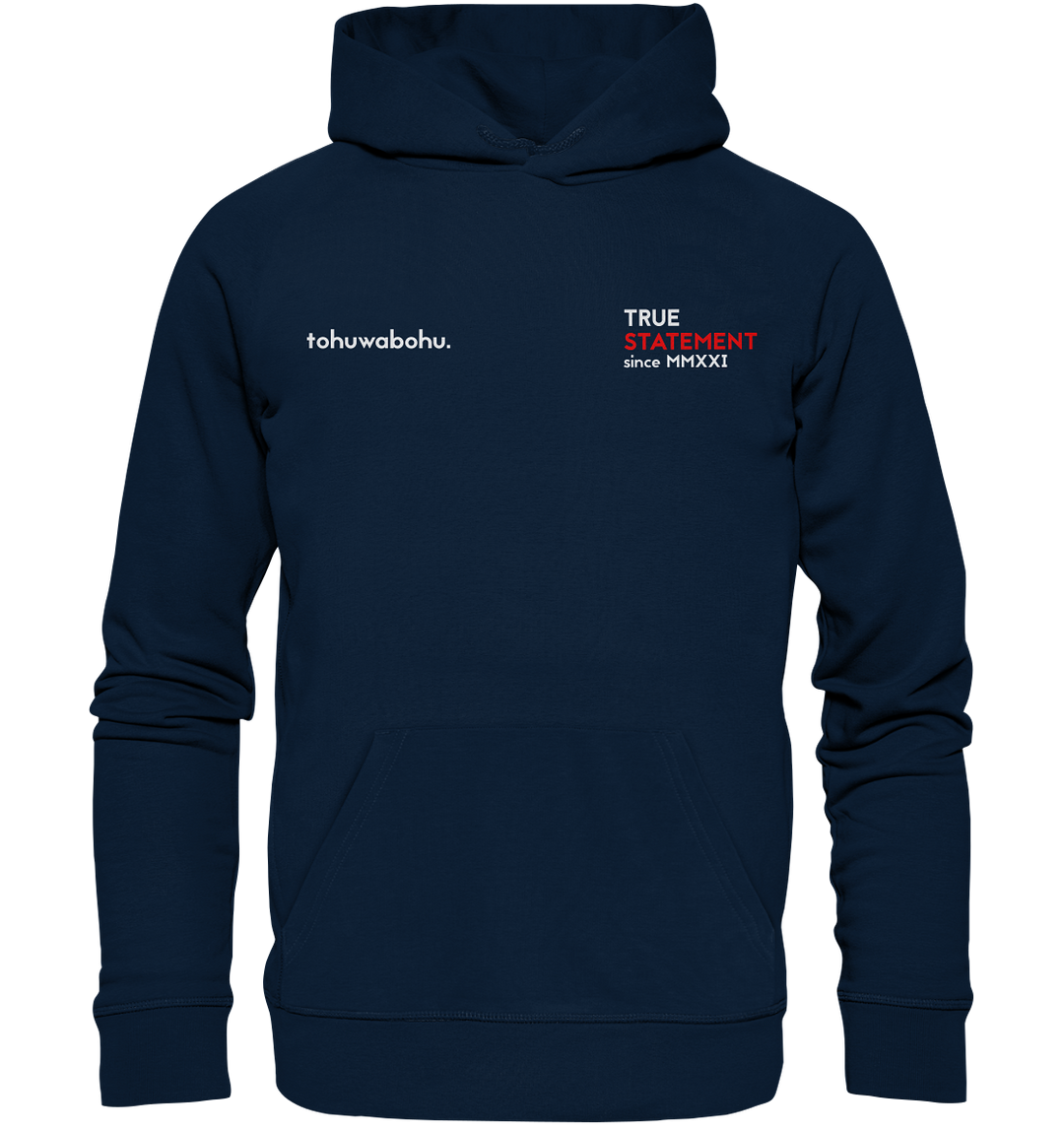 Tohuwabohu Herren - Organic Hoodie French Navy Herren Hoodies Organic Hoodie True Statement