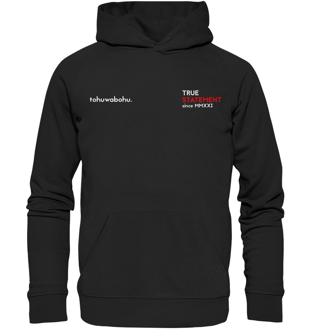 Tohuwabohu Herren - Organic Hoodie Black Herren Hoodies Organic Hoodie True Statement