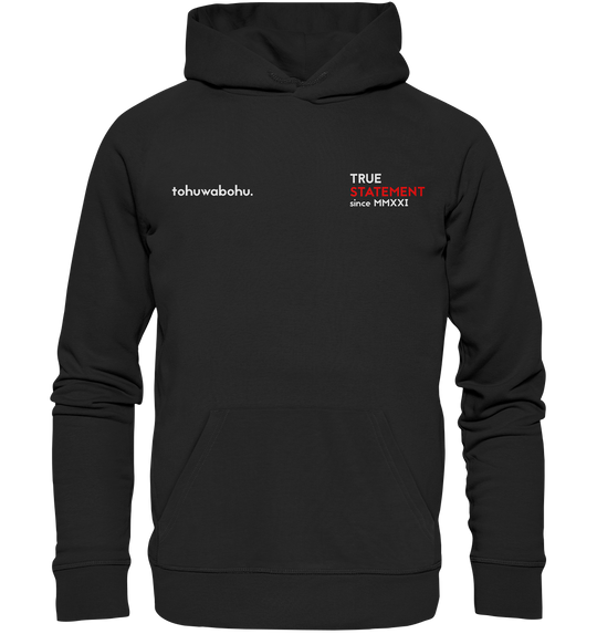 Tohuwabohu Herren - Organic Hoodie Black Herren Hoodies Organic Hoodie True Statement