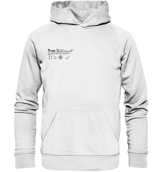 True Statement Meaning Herren - Organic Hoodie White Herren Hoodies Organic Hoodie True Statement