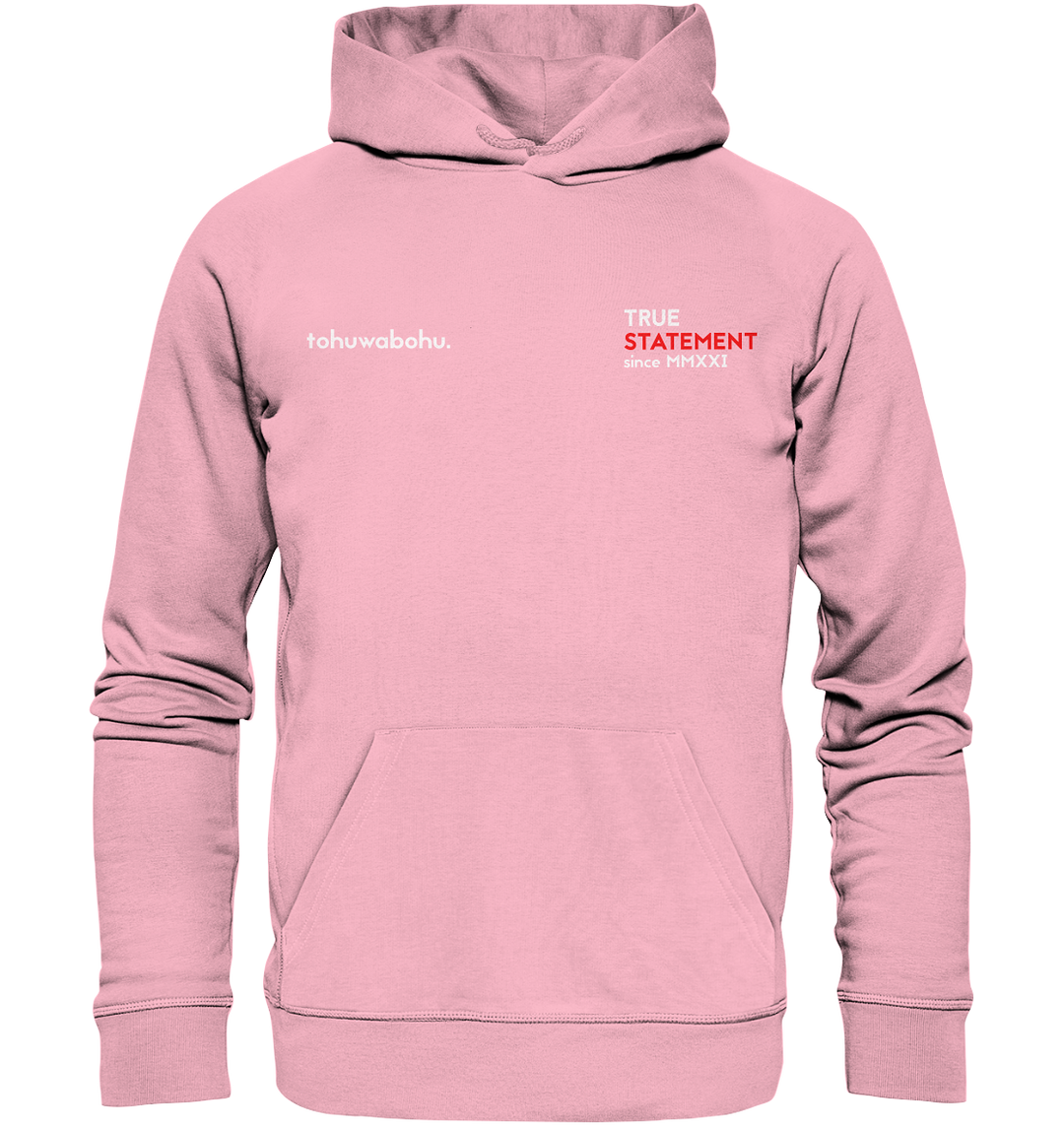 Tohuwabohu Herren - Organic Hoodie Cotton Pink Herren Hoodies Organic Hoodie True Statement