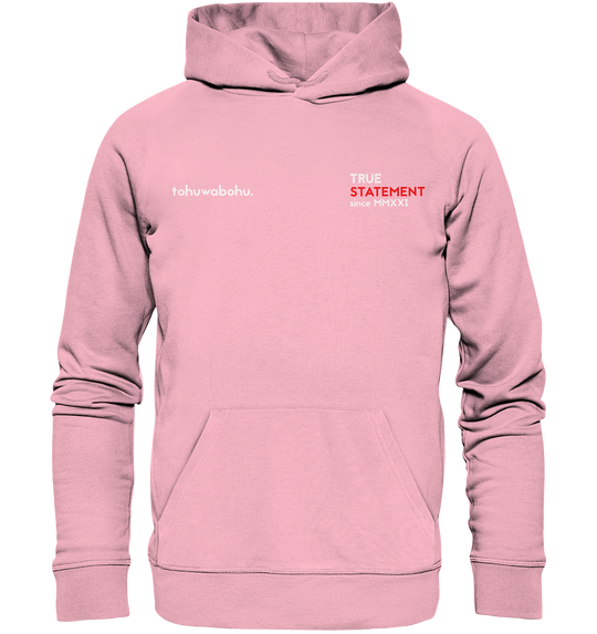 Tohuwabohu Herren - Organic Hoodie Cotton Pink Herren Hoodies Organic Hoodie True Statement