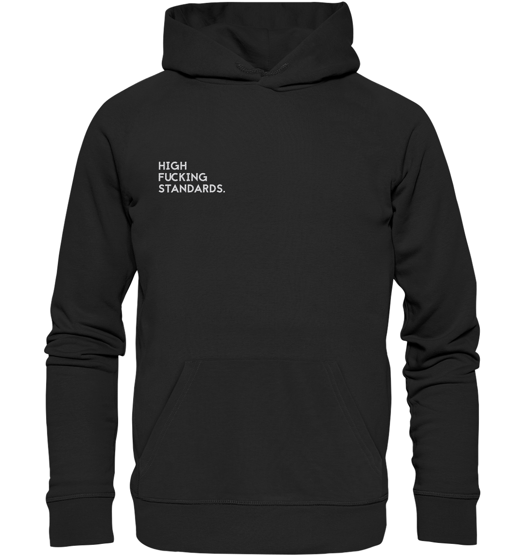 High Standards Herren - Organic Hoodie (Stick) Black Hoodies Organic Hoodie (Stick) True Statement