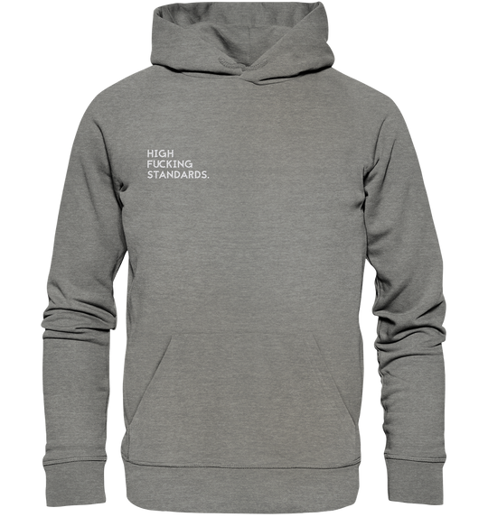 High Standards Herren - Organic Hoodie (Stick) Mid Heather Grey Hoodies Organic Hoodie (Stick) True Statement