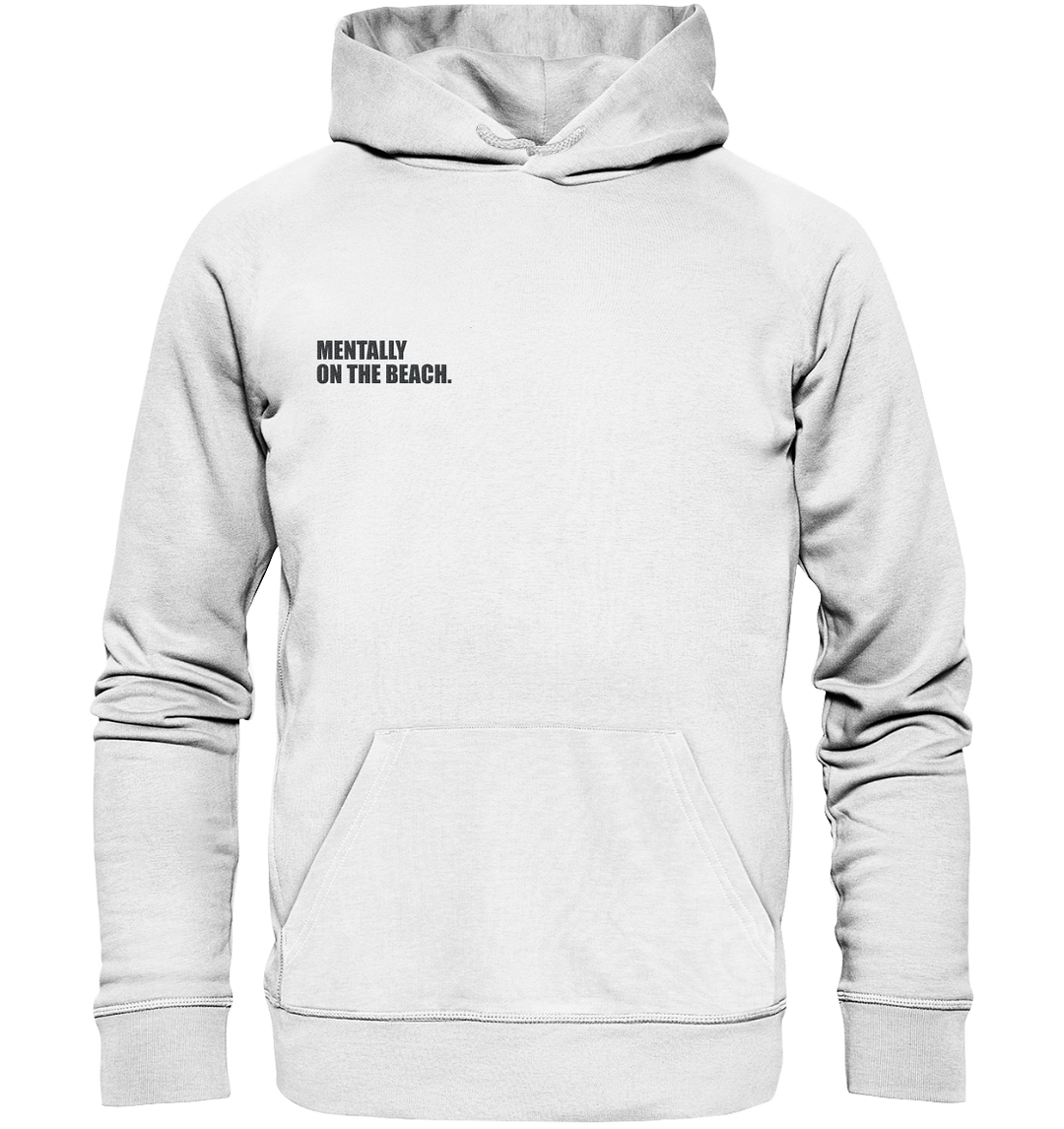 Mentally on the Beach Herren - Organic Hoodie (Stick) White Hoodies Organic Hoodie (Stick) True Statement